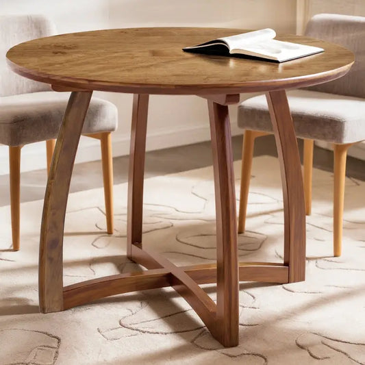 Round Dining Table - Alma 36 in Mid-Century Modern Kitchen & Dining Room - Natural - Megsu