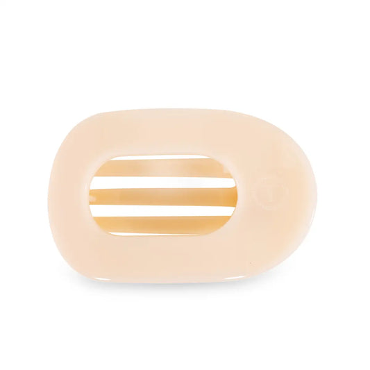 Round Flat Hair Clip - Almond Beige - Large - TELETIES