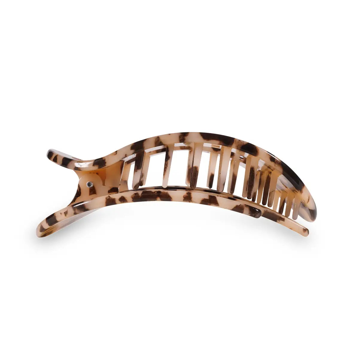 Round Flat Hair Clip - Blonde Tortoise - Large - TELETIES