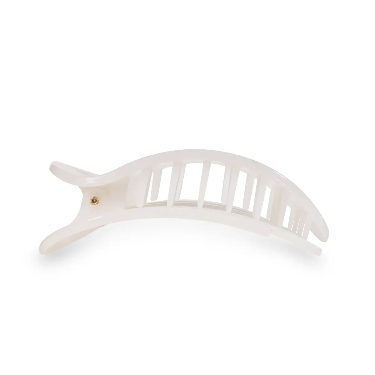 Round Flat Hair Clip - Coconut White - Large - TELETIES