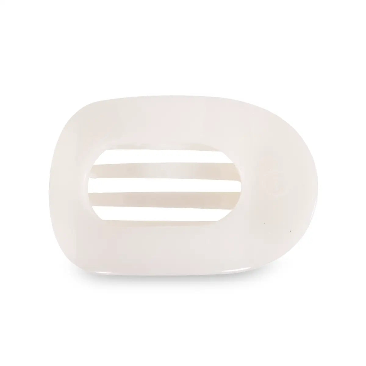 Round Flat Hair Clip - Coconut White - Large - TELETIES