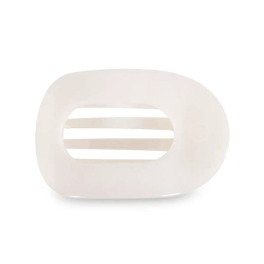 Round Flat Hair Clip - Coconut White - Large - TELETIES