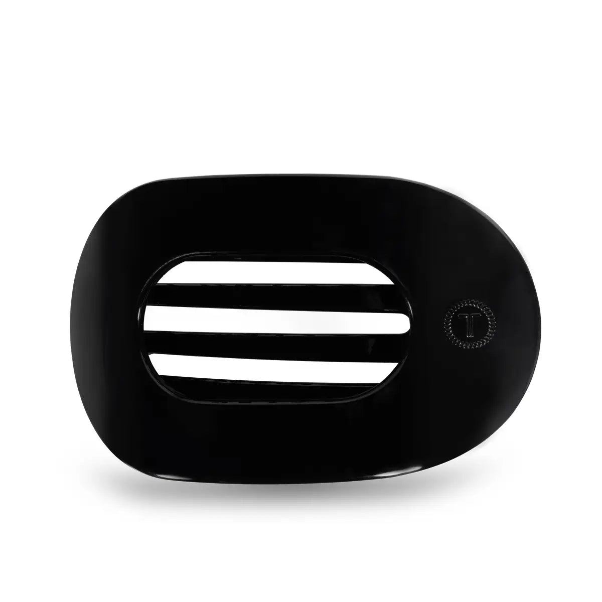 Round Flat Hair Clip - Jet Black - Large - TELETIES