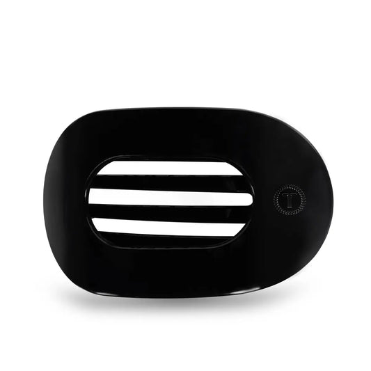 Round Flat Hair Clip - Jet Black - Large - TELETIES