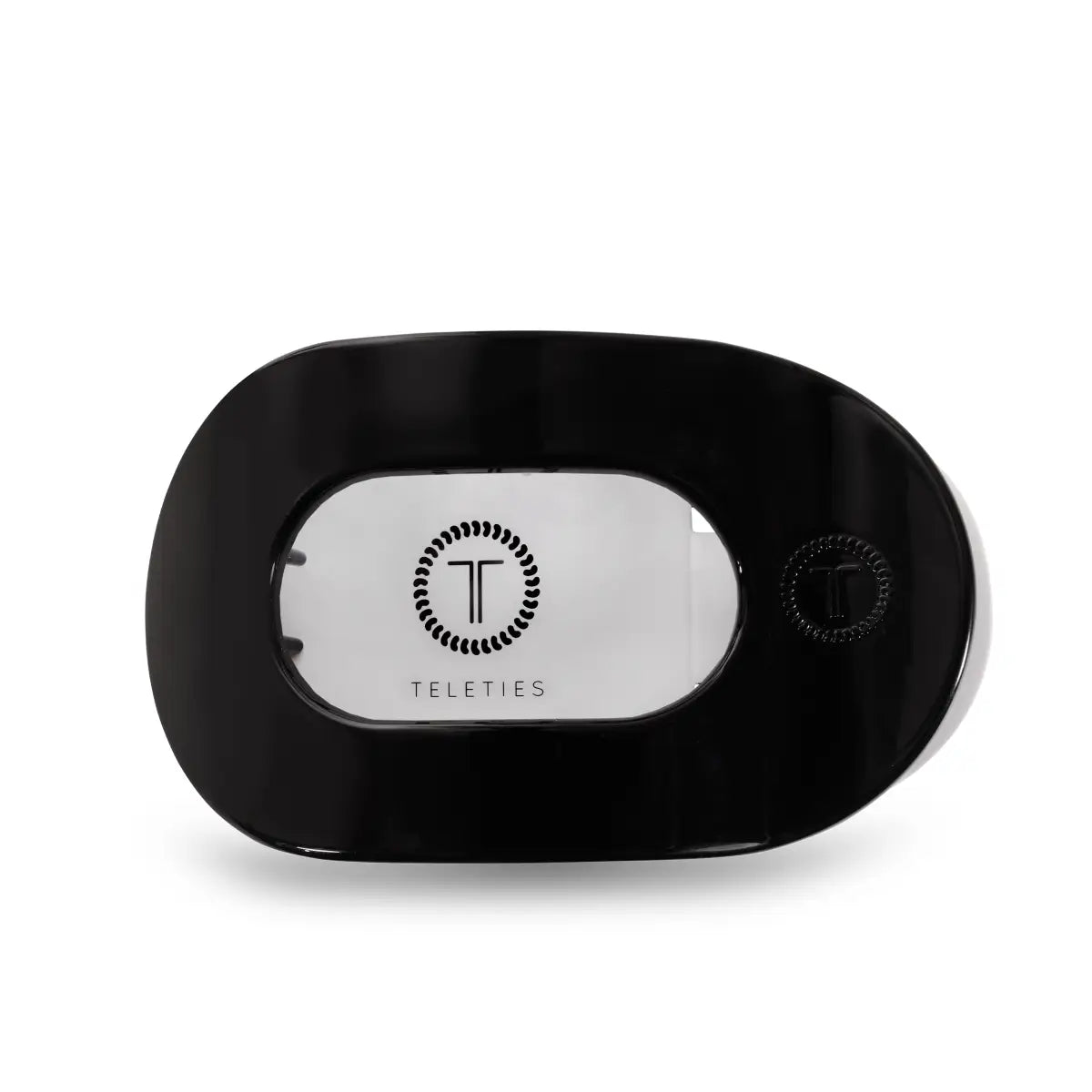 Round Flat Hair Clip - Jet Black - Large - TELETIES