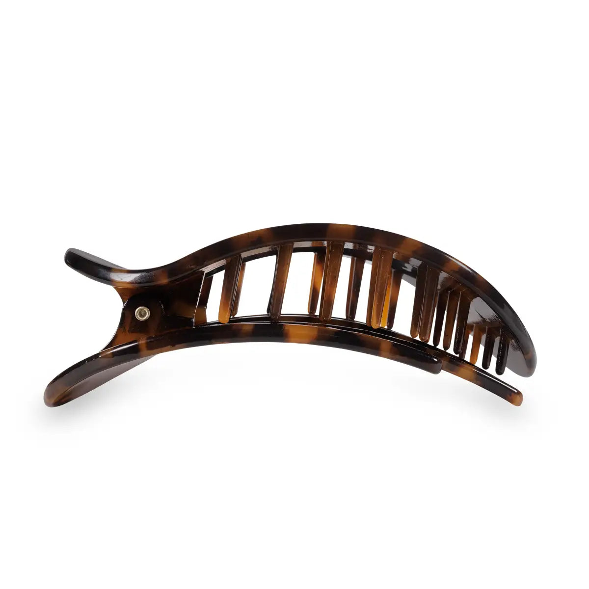Round Flat Hair Clip - Tortoise - Large - TELETIES