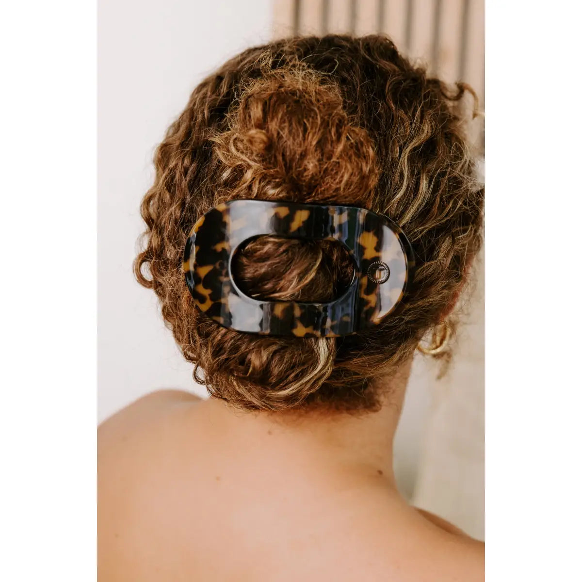 Round Flat Hair Clip - Tortoise - Large - TELETIES