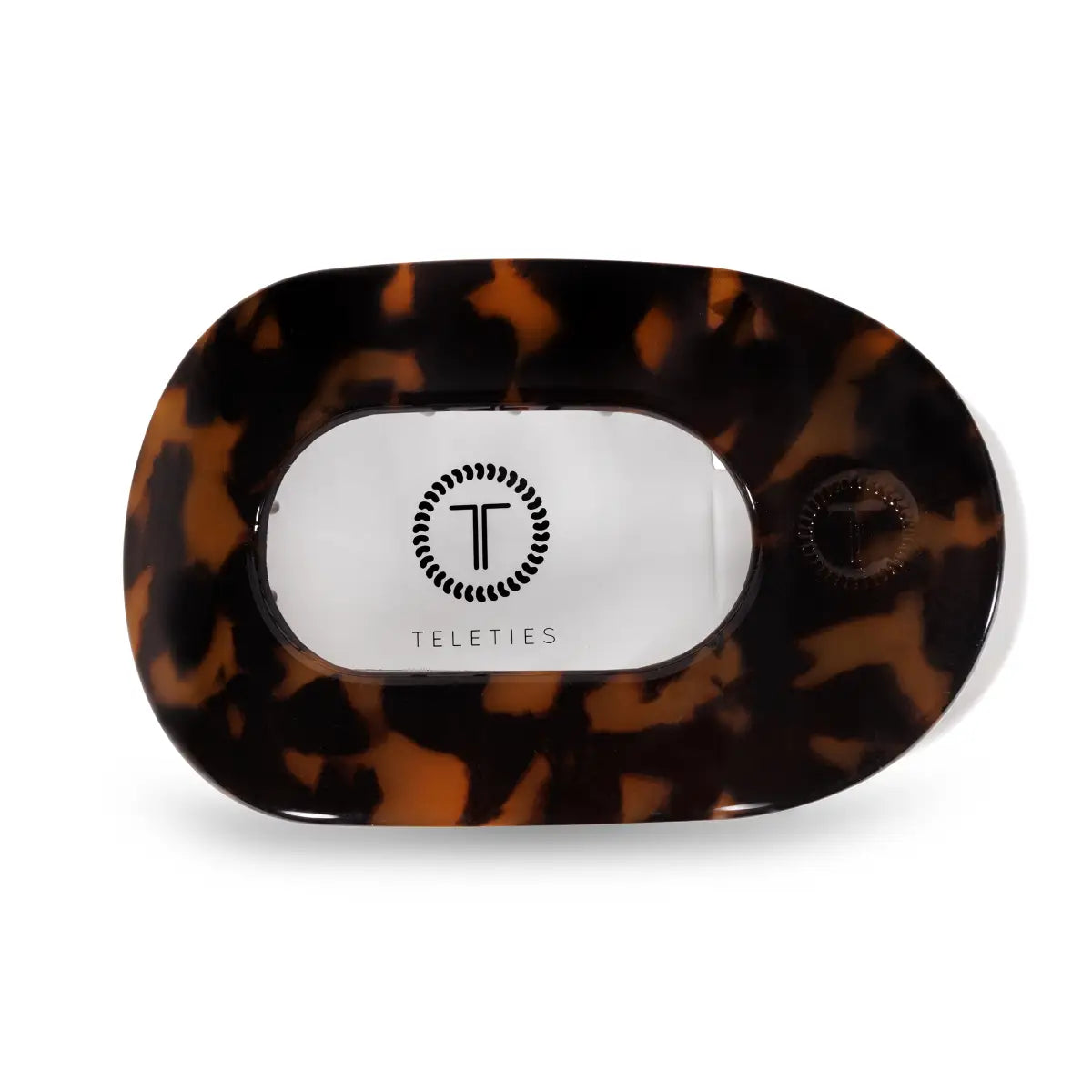 Round Flat Hair Clip - Tortoise - Large - TELETIES