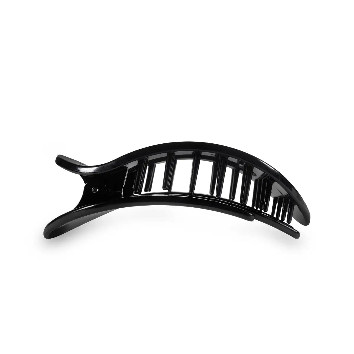 Round Flat Hair Clip - Jet Black - Medium - TELETIES