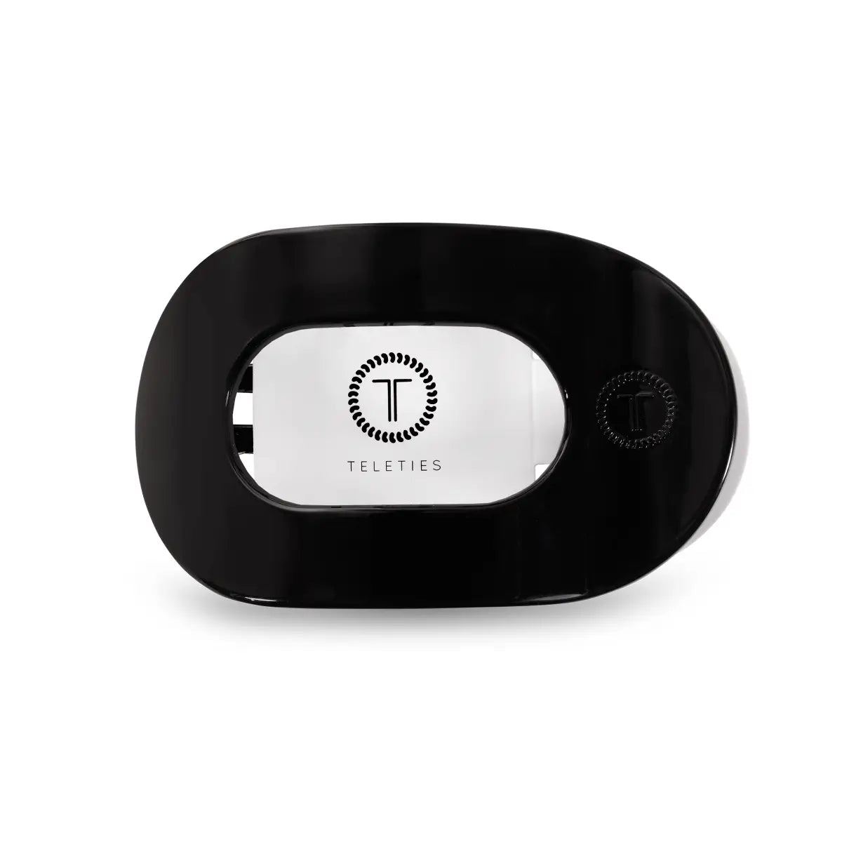 Round Flat Hair Clip - Jet Black - Medium - TELETIES