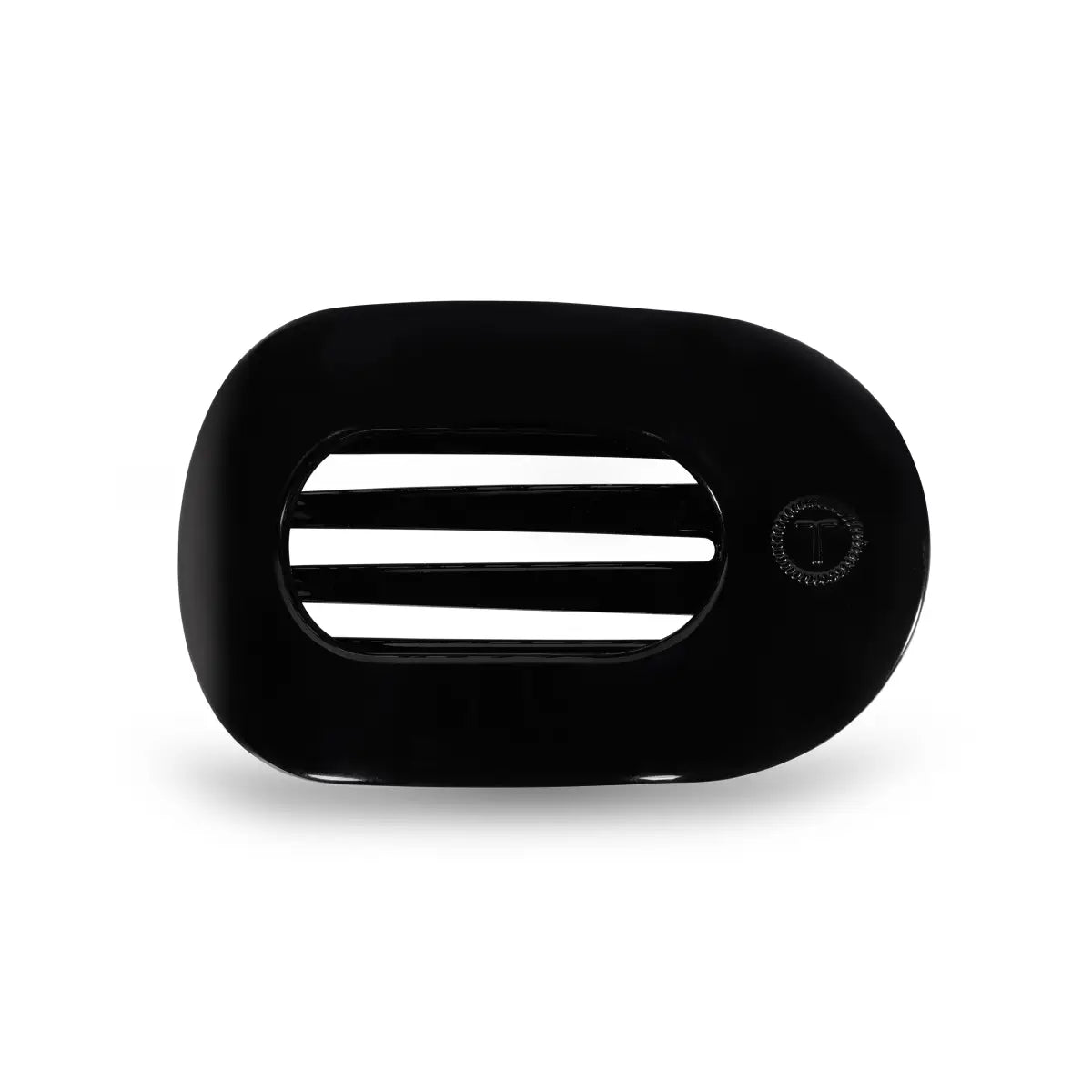 Round Flat Hair Clip - Jet Black - Medium - TELETIES