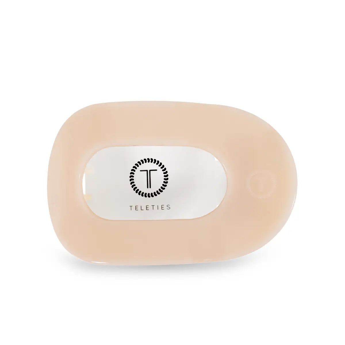 Round Flat Hair Clip - Almond Beige - Medium - TELETIES