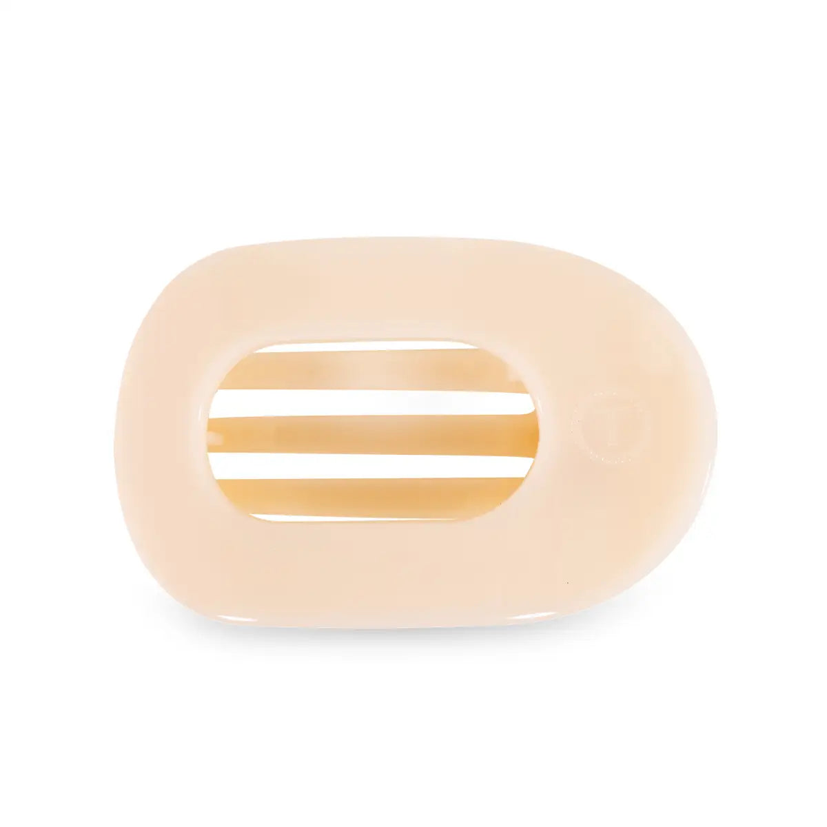 Round Flat Hair Clip - Almond Beige - Medium - TELETIES