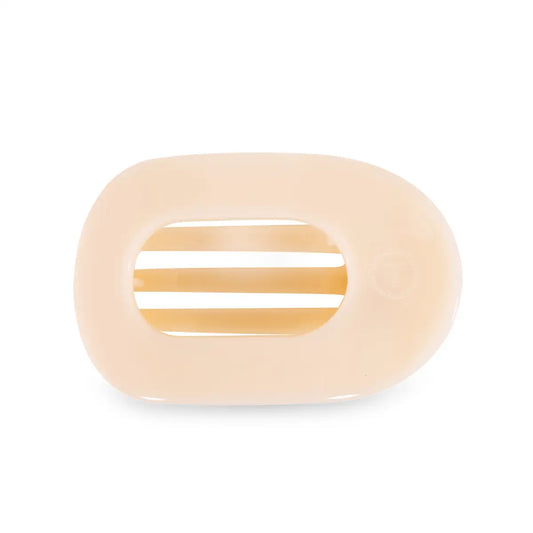 Round Flat Hair Clip - Almond Beige - Medium - TELETIES