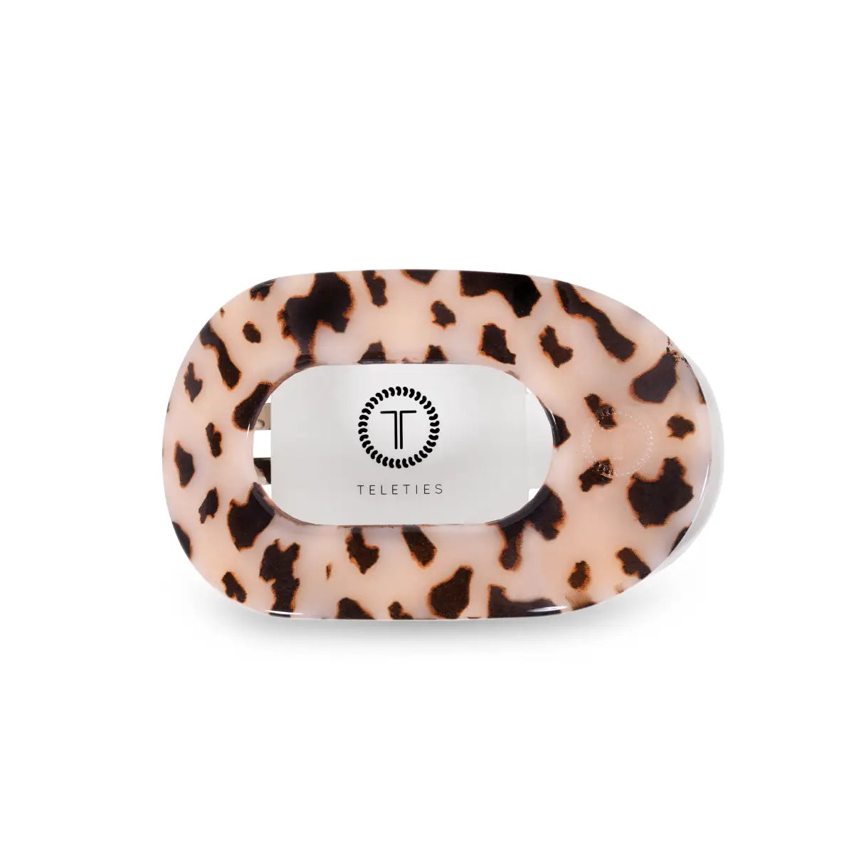 Round Flat Hair Clip - Blonde Tortoise - Medium - TELETIES