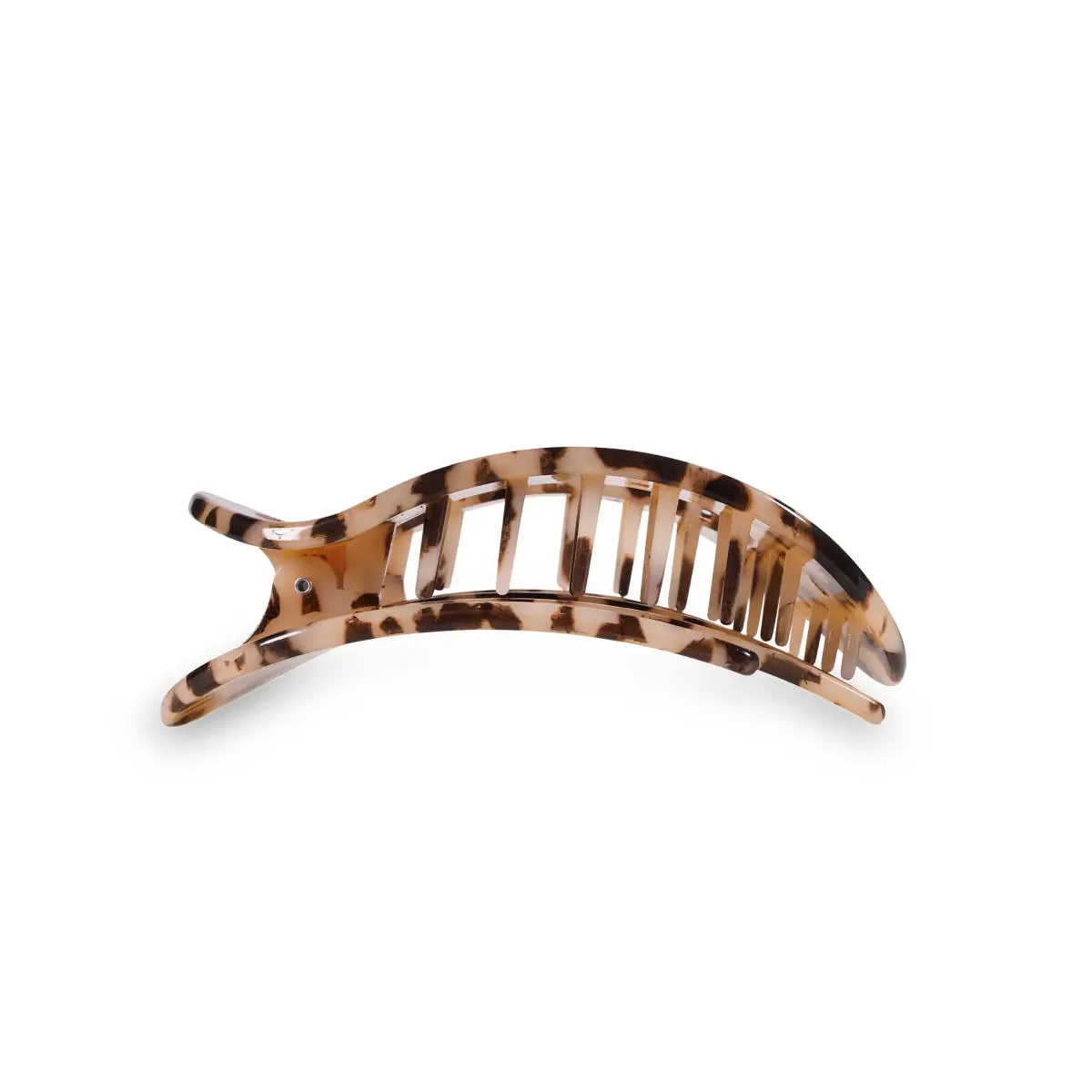Round Flat Hair Clip - Blonde Tortoise - Medium - TELETIES