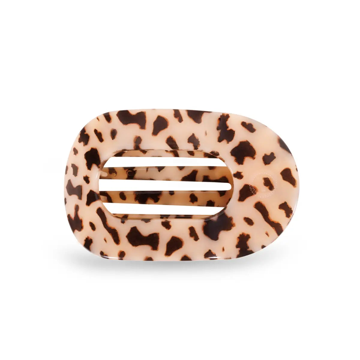 Round Flat Hair Clip - Blonde Tortoise - Medium - TELETIES
