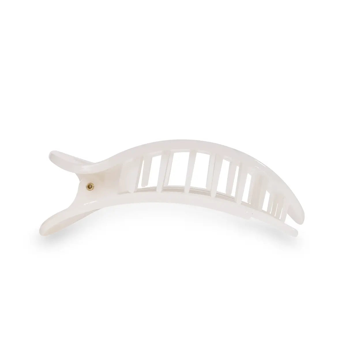 Round Flat Hair Clip - Coconut White - Medium - TELETIES