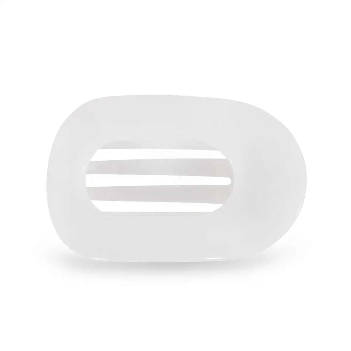 Round Flat Hair Clip - Coconut White - Medium - TELETIES