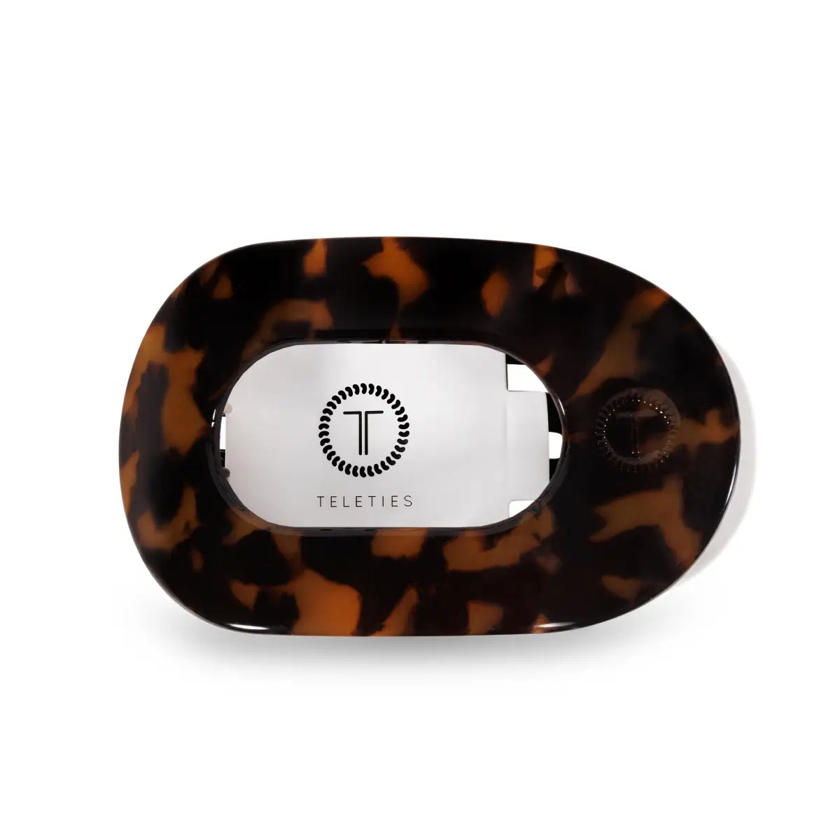 Round Flat Hair Clip - Tortoise - Medium - TELETIES