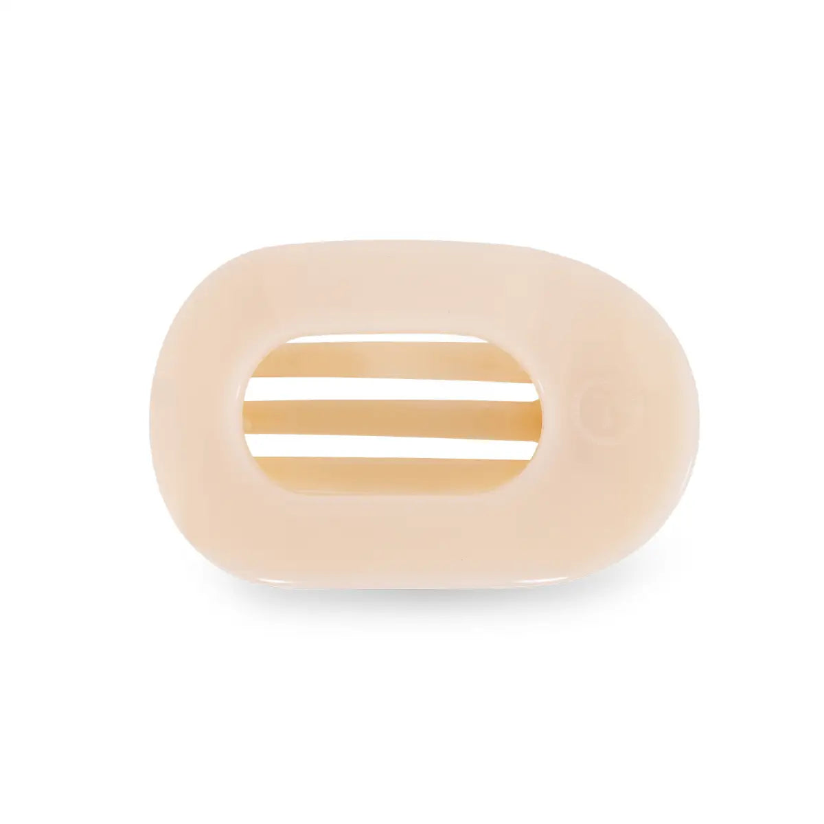 Round Flat Hair Clip - Almond Beige - Small - TELETIES