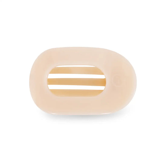 Round Flat Hair Clip - Almond Beige - Small - TELETIES