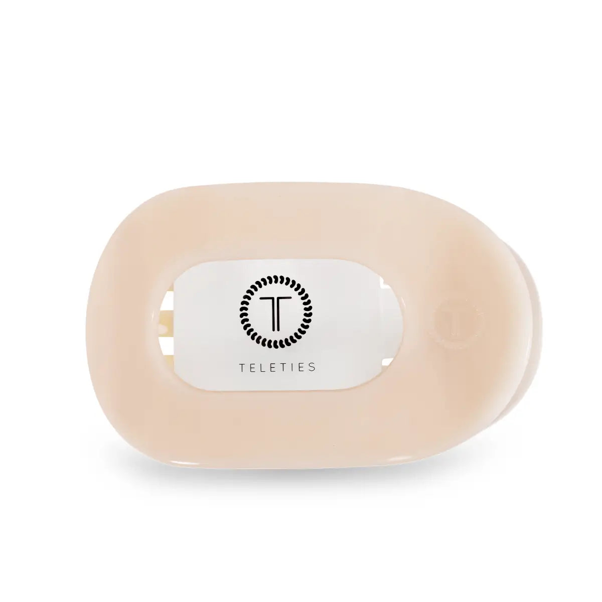 Round Flat Hair Clip - Almond Beige - Small - TELETIES