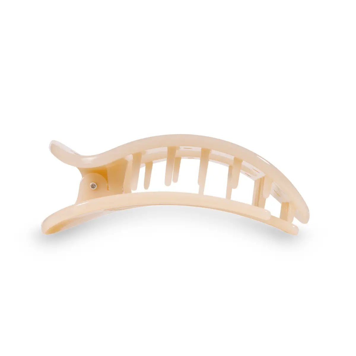 Round Flat Hair Clip - Almond Beige - Small - TELETIES