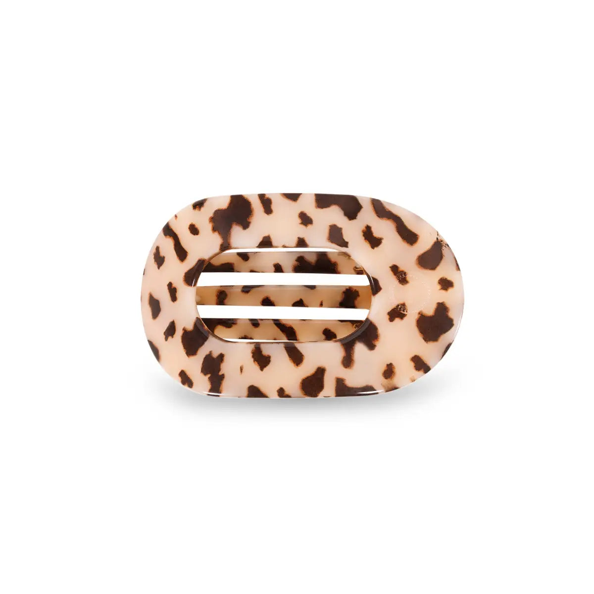 Round Flat Hair Clip - Blonde Tortoise - Small - TELETIES