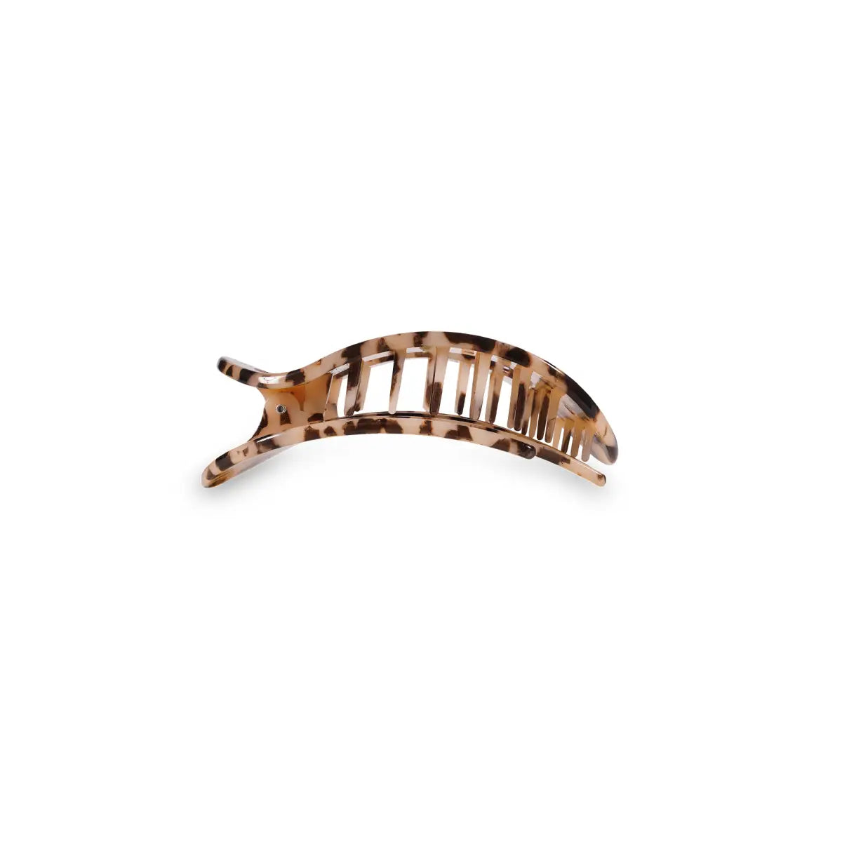 Round Flat Hair Clip - Blonde Tortoise - Small - TELETIES