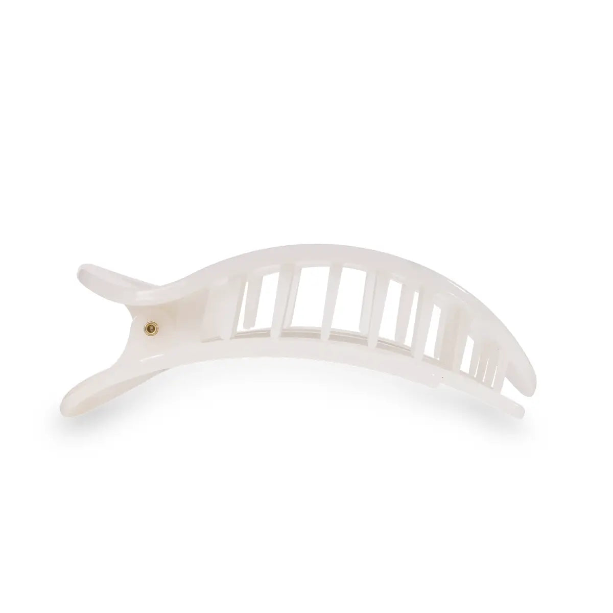Round Flat Hair Clip - Coconut White - Small - TELETIES