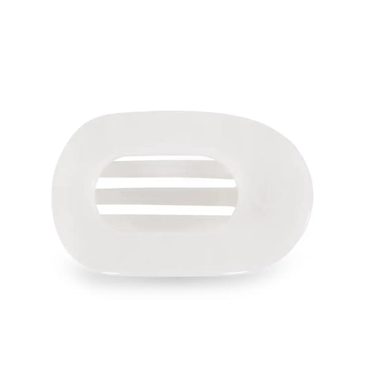 Round Flat Hair Clip - Coconut White - Small - TELETIES