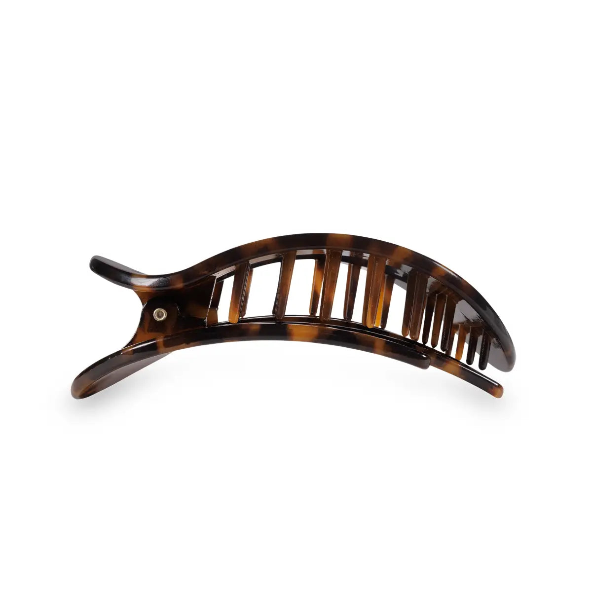 Round Flat Hair Clip - Tortoise - Small - TELETIES