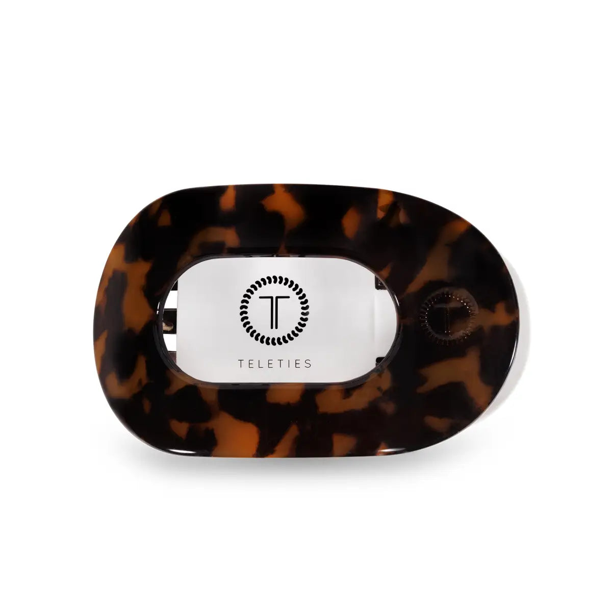 Round Flat Hair Clip - Tortoise - Small - TELETIES
