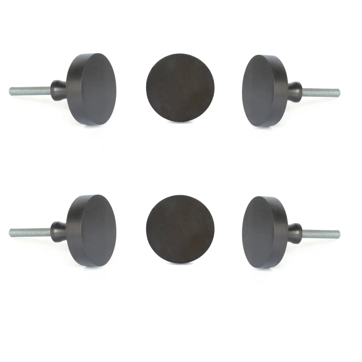 Round Modern Metal Knob gold silver black (each) - Black - Perilla Home