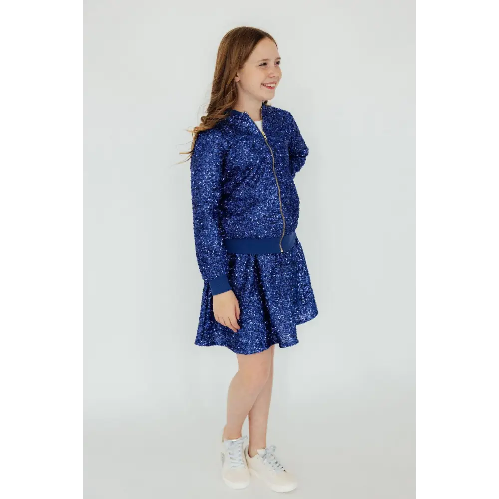 Royal Blue Sequin Jacket - Mila & Rose ®
