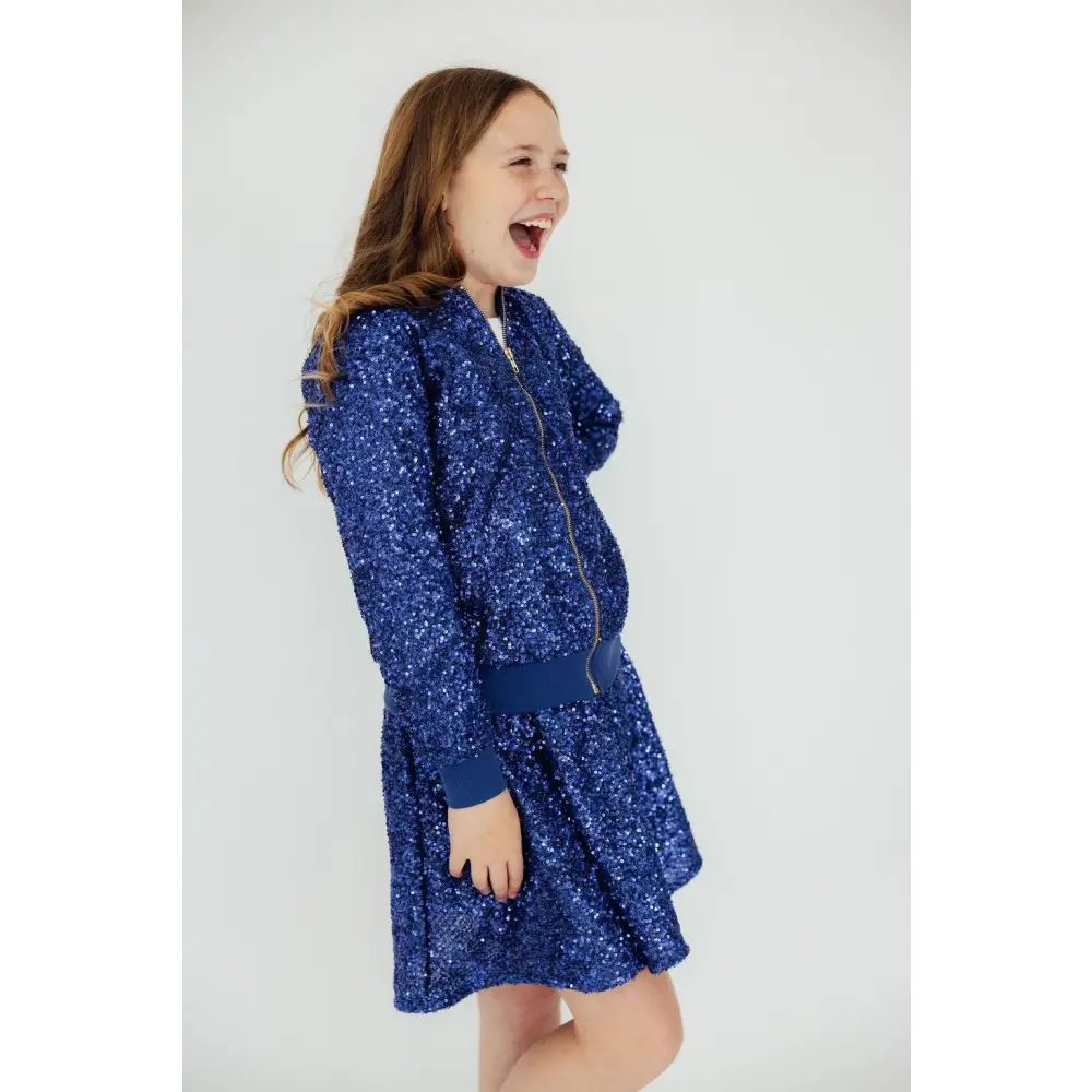 Royal Blue Sequin Jacket - Mila & Rose ®