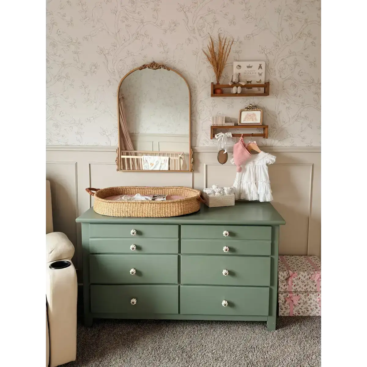 Ruby Wallpaper - Birds in Branches - by Ali Anni - Loomwell Home Goods