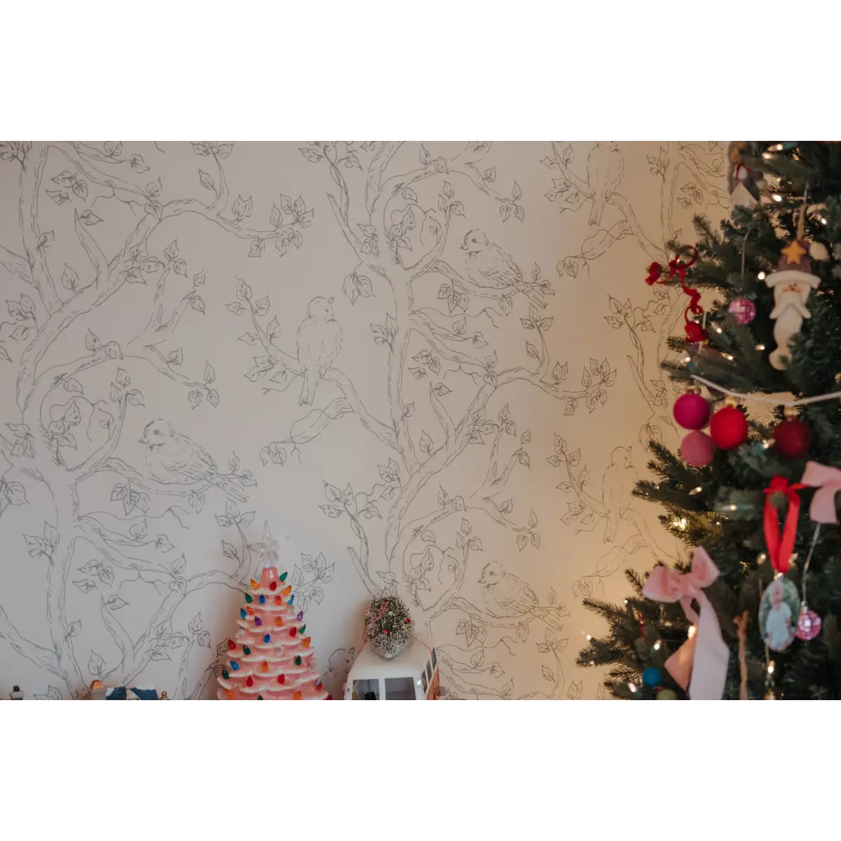 Ruby Wallpaper - Birds in Branches - by Ali Anni - Loomwell Home Goods