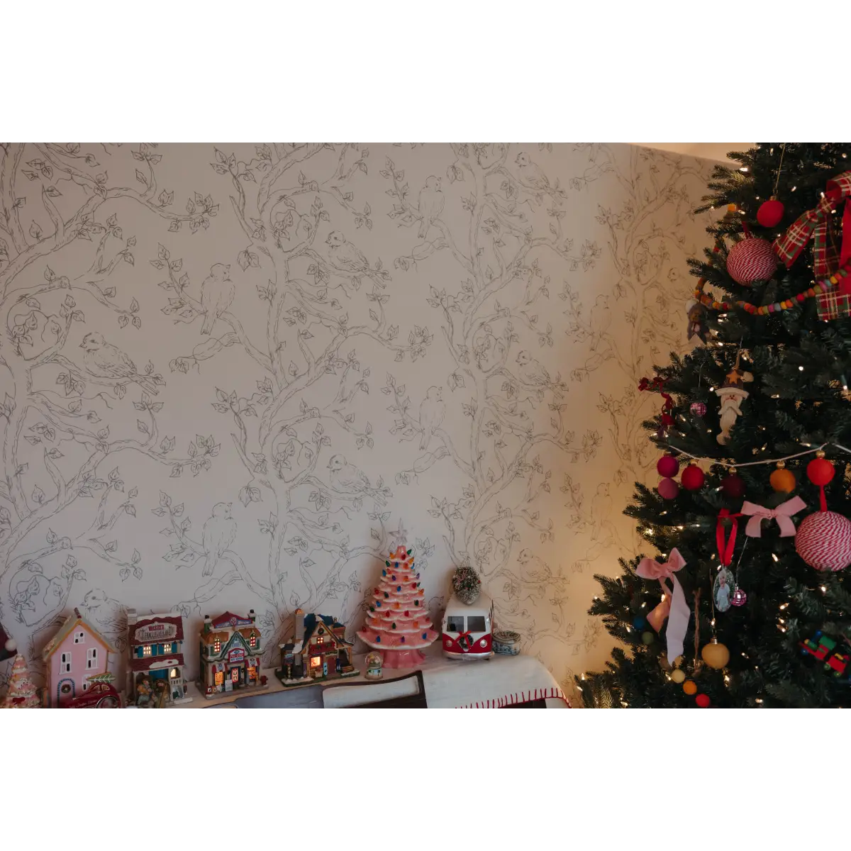 Ruby Wallpaper - Birds in Branches - by Ali Anni - Loomwell Home Goods
