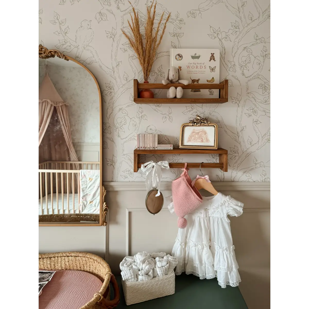 Ruby Wallpaper - Birds in Branches - by Ali Anni - Loomwell Home Goods