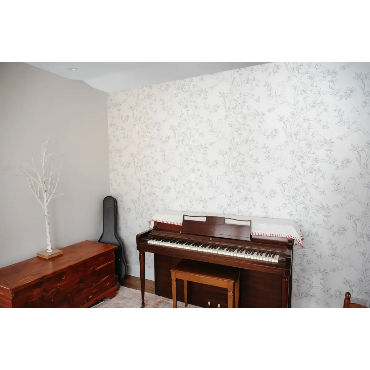 Ruby Wallpaper - Birds in Branches - by Ali Anni - Loomwell Home Goods