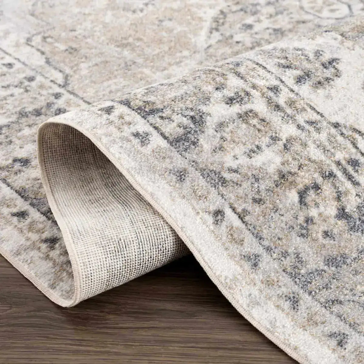 Rudo Beige Washable Area Rug - Boutique Rugs