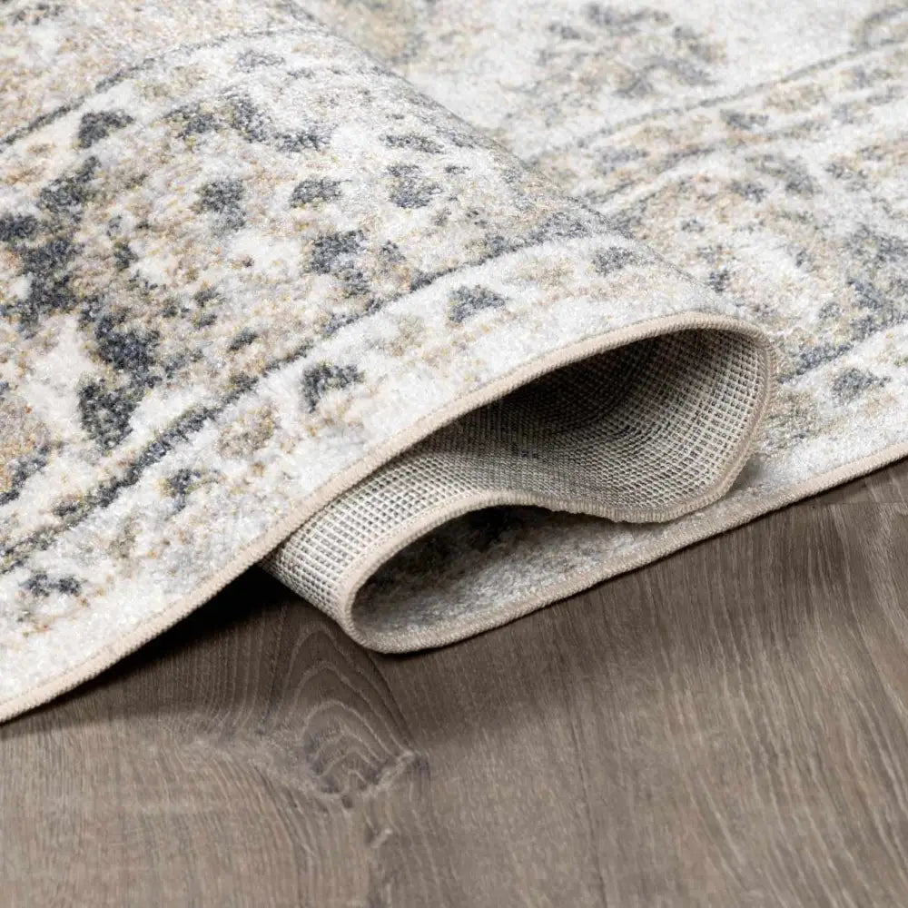 Rudo Beige Washable Area Rug - Boutique Rugs