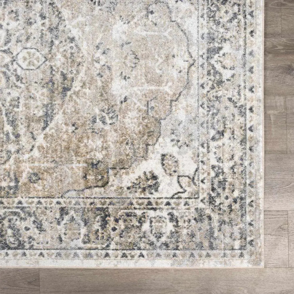 Rudo Beige Washable Area Rug - Boutique Rugs