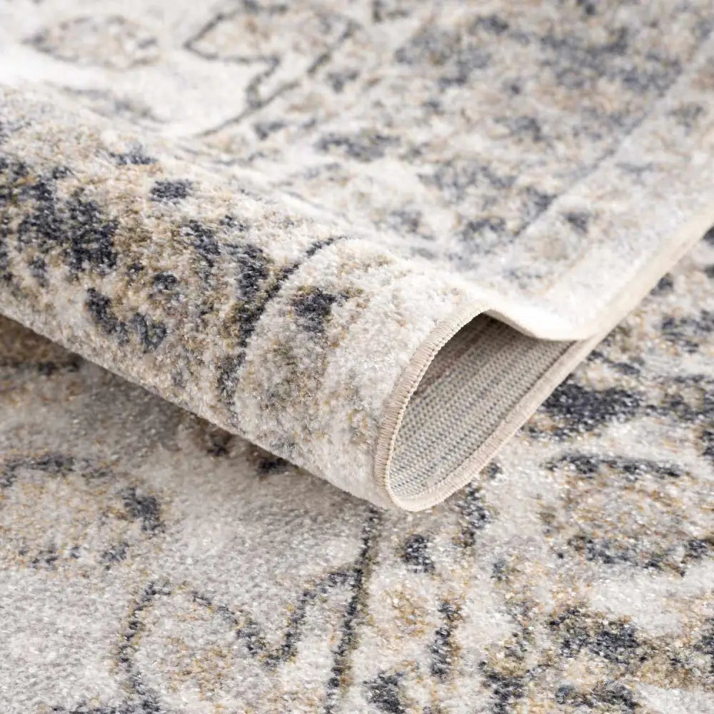 Rudo Beige Washable Area Rug - Boutique Rugs