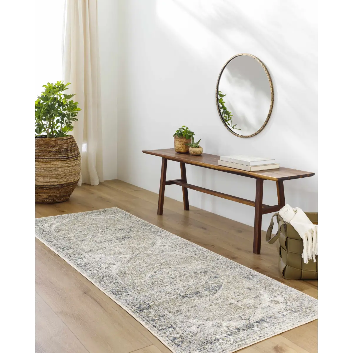 Rudo Blue Washable Area Rug - Boutique Rugs
