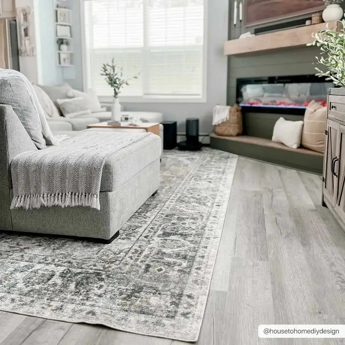 Rudo Blue Washable Area Rug - Boutique Rugs