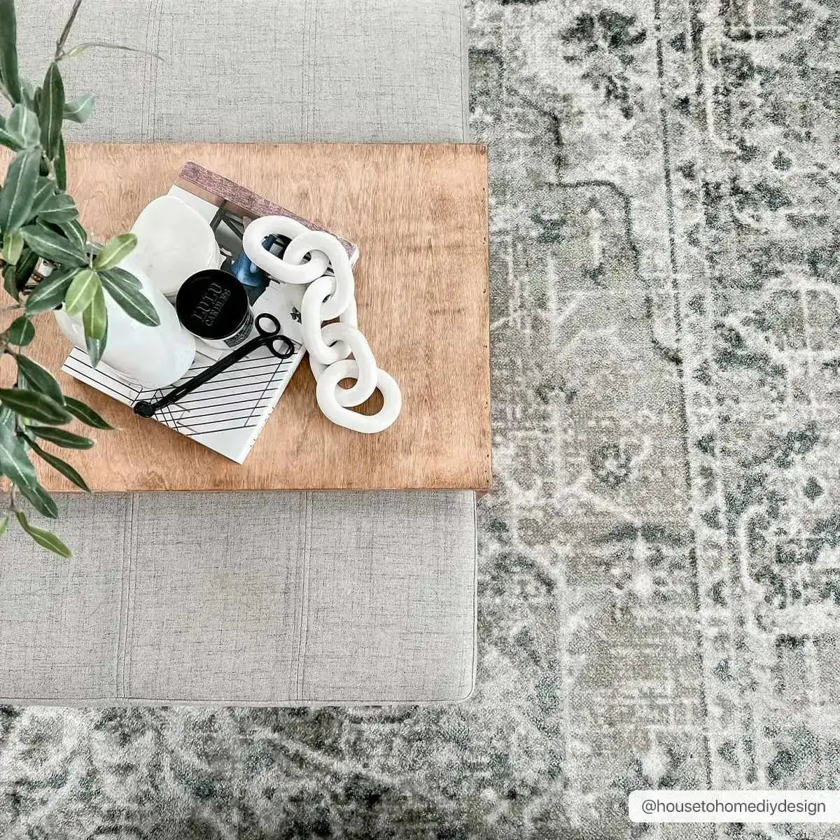 Rudo Blue Washable Area Rug - Boutique Rugs