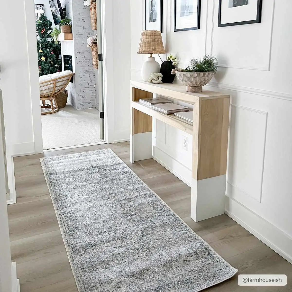 Rudo Blue Washable Area Rug - Boutique Rugs